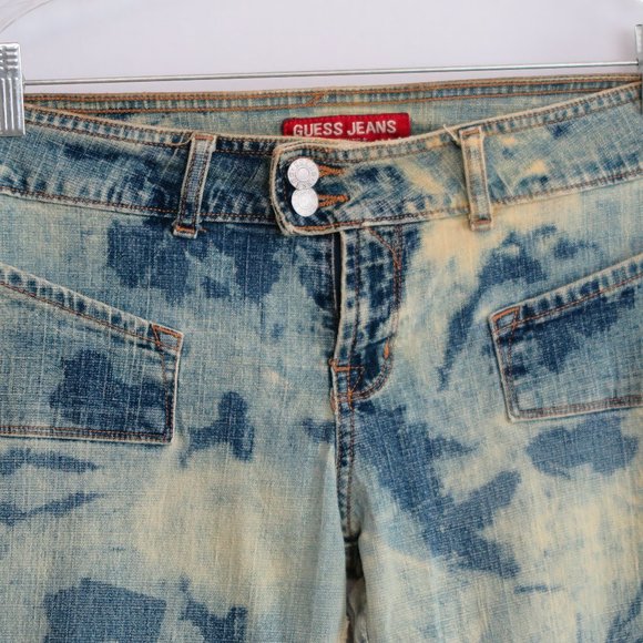 Guess Jeans Blue Acid Wash Tie Dye Size 32 Dyed - Picture 12 of 15
